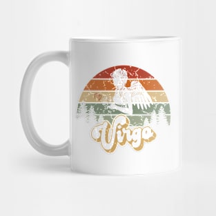 Virgo Zodiac Sign - Distressed Retro Sunset Mug